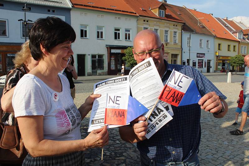 Z úterní demonstrace v Plané.