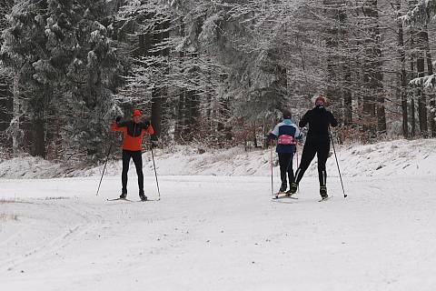 Snímky z tratí střediska zimních sportů v Silberhütte.