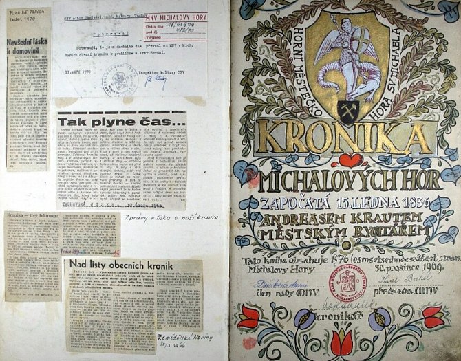 Kronika Michalových Hor založená 15. ledna 1836, do které zapisoval a ilustroval jí kronikář Vojtěch Válek.