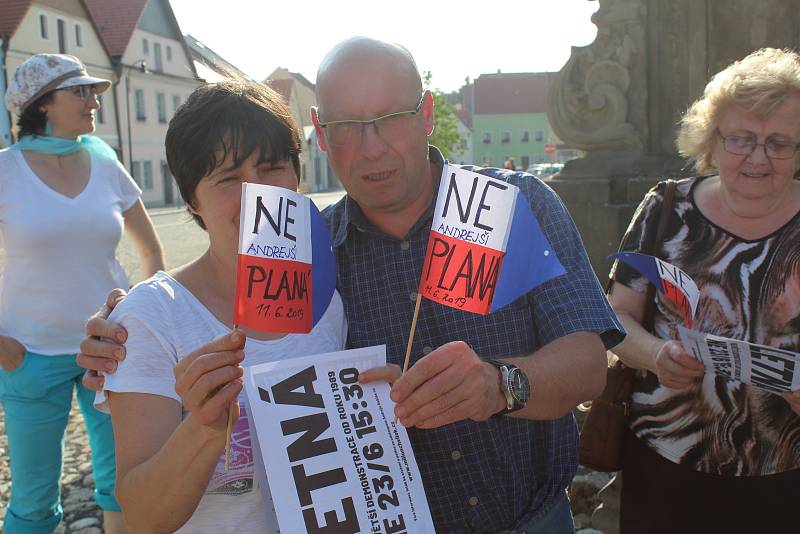 Z úterní demonstrace v Plané.