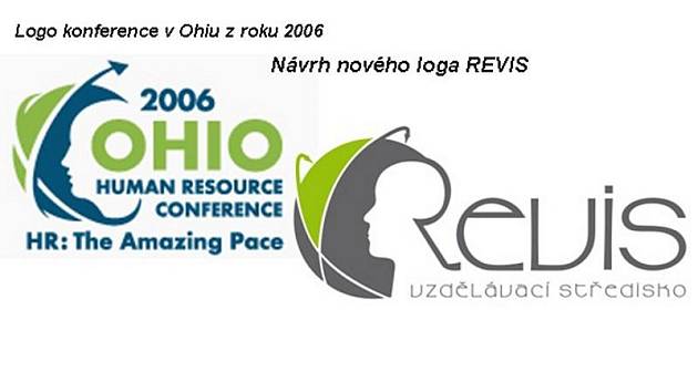 NÁPADNĚ PODOBNÁ LOGA. Vpravo vítězné logo ze soutěže Revisu, vlevo logo použité v roce 2006 v USA.