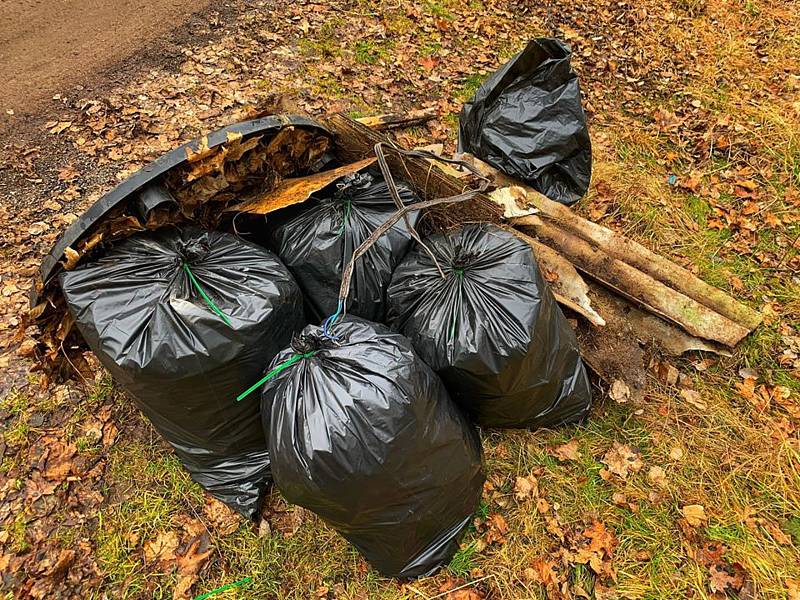 Z úklidových akcí Trash Hero Tachov. Foto: Archiv Davida Vojty