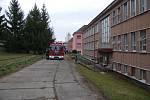 Základní škola Hornická Tachov - vytopená škola, zásah hasičů