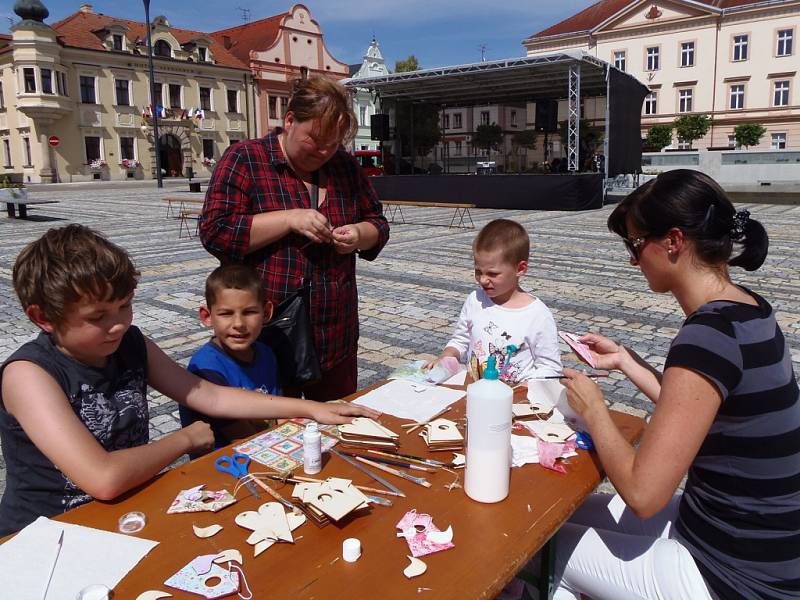 Děti tvořily ve Stříbře na náměstí