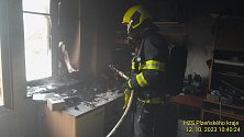 Požár v rodinném domě v Cebivi.