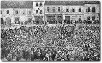 Události z března 1919 na náměstí ve Stříbře.