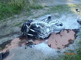 Tragická nehoda motorkáře u Janova. 