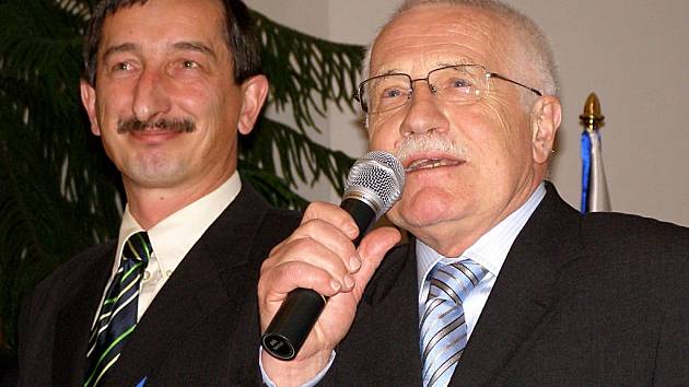 Václav Klaus navštívil Stříbro.