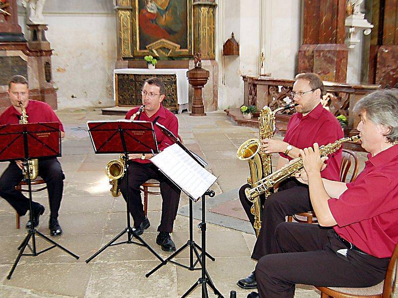 České saxofonové kvarteto v Kladrubech.