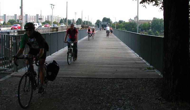 Z jednodenní exkurze po cyklistických opatřeních v Drážďanech.