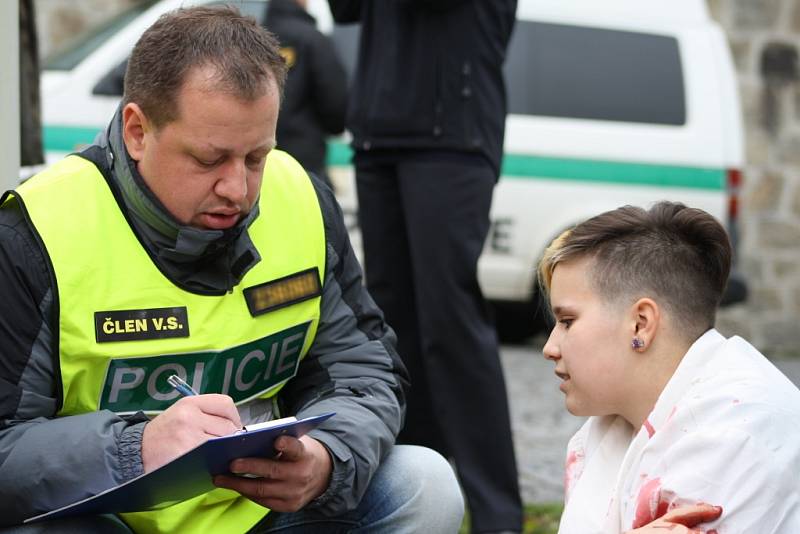 Cvičení složek IZS v Tachově.