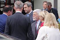 Na svém motocyklu přijel v pátek 19. května český prezident Petr Pavel na zahájení Bavorsko-českých týdnů přátelství do bavorského Selbu.