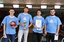 Vítězný tým studentů, na snímku zleva Rudolf Blatnický, Marek Prášil, Jakub Sýkora  a  Jaroslav Řasa.  Foto: A. Sýkorová