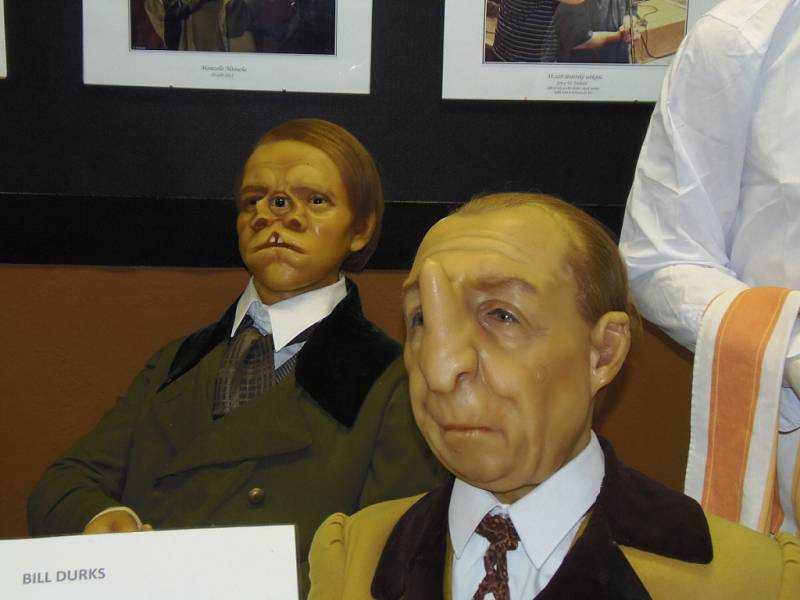 Výstava anomálií, které kdy postihly člověka, je v podobě voskových figurín k vidění ve stříbrském kině Slavia. 
