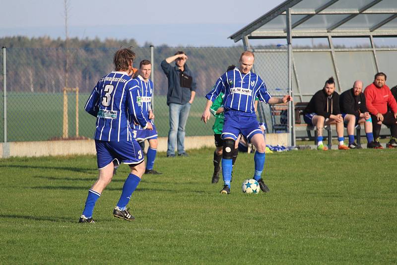 Sokol Kostelec (modré dresy) - Baník Stříbro B 5:0 (1:0)