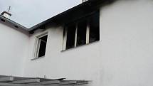 Požár rodinného domu v Chodové plané.