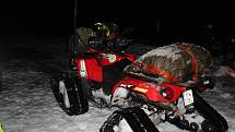 Horští záchranáři Mountain Rangers drželi pravidelnou službu i v noci na Nový rok.