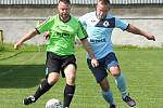 Fotbalisté Svádova (v zelenočerném) přehráli doma Přestanov 1:0.