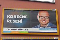 Billboard Lukáše Konečného v Ústí nad Labem