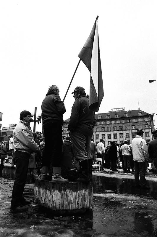 Listopad 1989 v Ústí nad Labem, generální stávka.