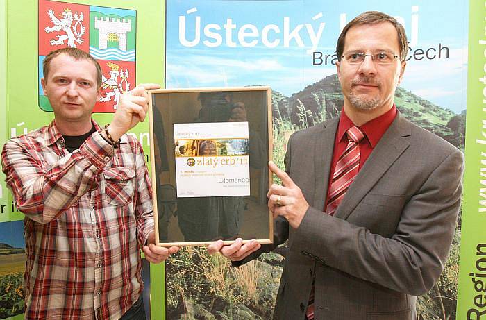 Předávání ceny Zlatý erb obcím a městům za jejich weby v Ústí nad Labem.