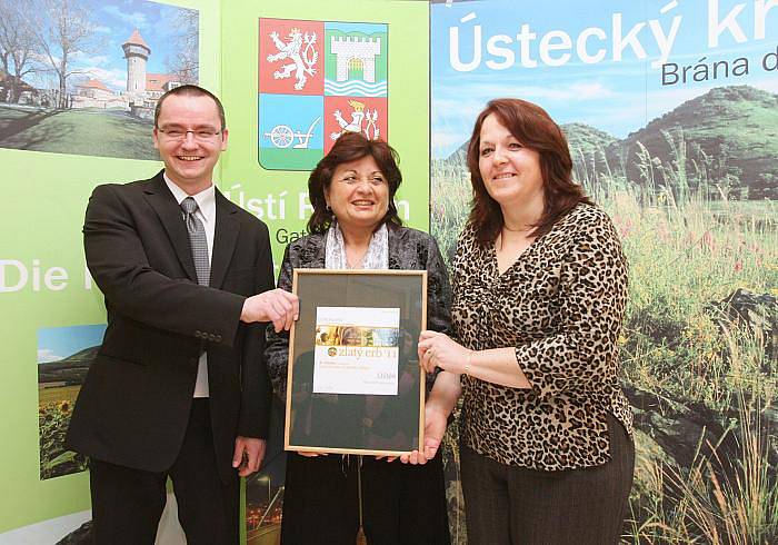 Předávání ceny Zlatý erb obcím a městům za jejich weby v Ústí nad Labem.