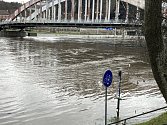 Velká voda v Ústí nad Labem, 26. prosince 2023.