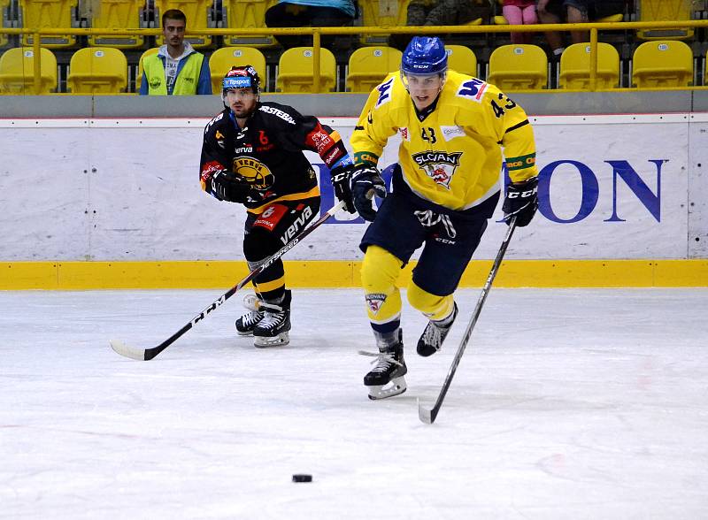 Extraligový HC Verva Litvínov sehrál generálku na nový ročník nejvyšší hokejové soutěže s prvoligovým Slovanem Ústím nad Labem. Foto: Deník/Edvard D. Beneš