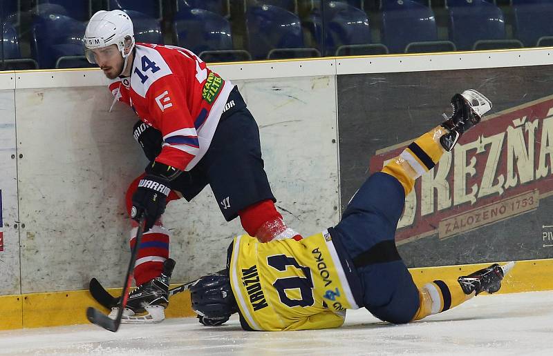 Hokejové utkání mezi Ústím nad Labem a Třebíčí, 41. kolo WSM Ligy