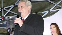 Miloš Zeman v Ústí nad Labem jako prezidentský kandidát. Prosinec 2012