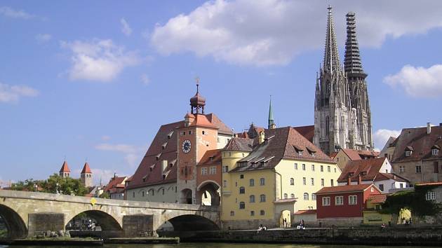 Pohled na Regensburg.