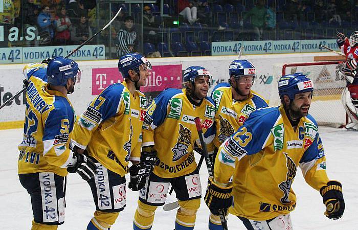 Ze semifinálového utkání týmů HC Slovan Ústečtí Lvi a HC Rebel Havlíčkův Brod