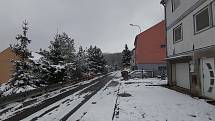 Dubnový sníh v Ústí nad Labem.