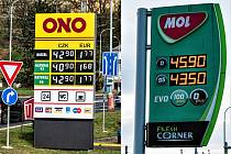 Nejlevnější a nejdražší pohonné hmoty v Ústí nad Labem. Nejlevněji nakoupíte na benzínkách ONO, naopak nejdráž u MOL a Benzina.