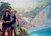 Cestovatel Dostálek s manželkou na ostrově Lefkáda na západě Řecka.