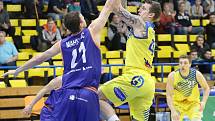 Basketbalové utkání mezi Ústím nad Labem a Helios Suns Domžale.