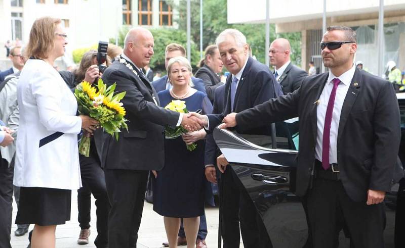 Miloš Zeman přijel na návštěvu Ústeckého kraje.