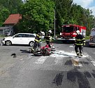 Dopravní nehoda v obci Zubrnice.
