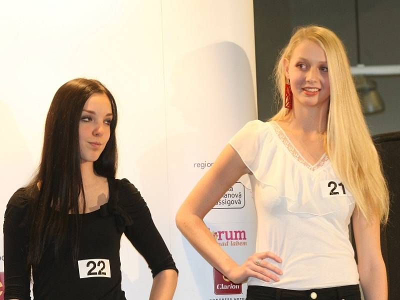 Casting na Českou miss 2013 ve Foru v Ústí nad Labem.