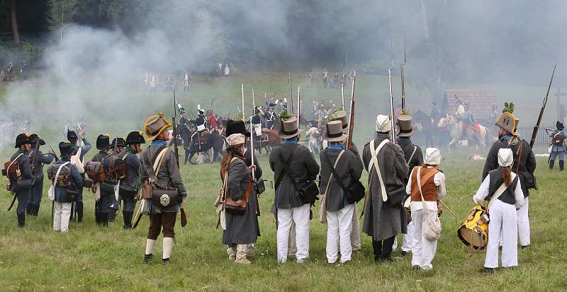 Bitva u Chlumce proběhla poblíž obce za hojné účasti návštěvníků.