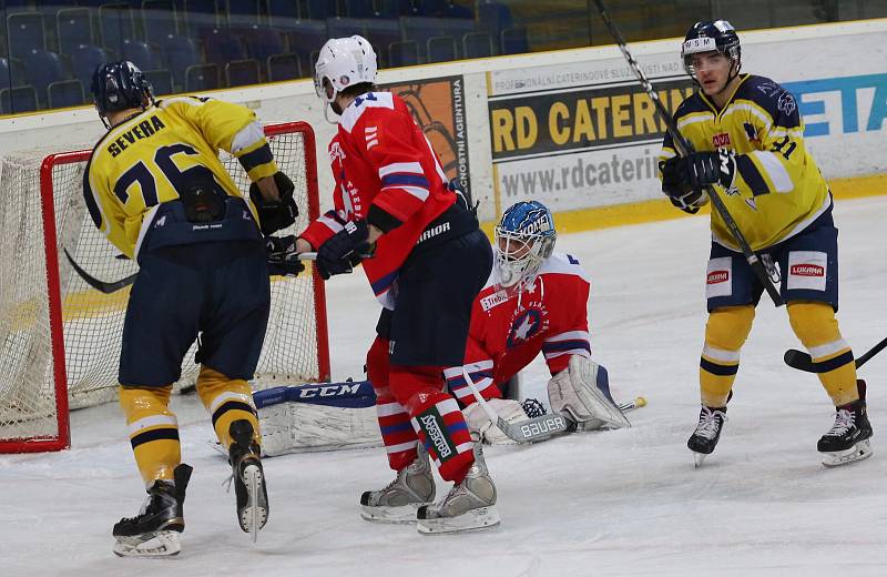 Hokejové utkání mezi Ústím nad Labem a Třebíčí, 41. kolo WSM Ligy