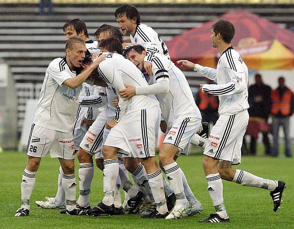 Z fotbalového utkání Hradec Králové - Ústí nad Labem