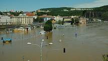 Voda v Ústí nad Labem, středa 5. června 2013.