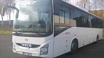 Tímto autobusem Dopravního podniku města Ústí nad Labem pojedou volební lídři do Rumburka.