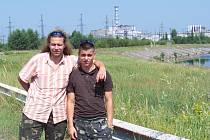 Šimon Dvořák (vpravo) v Černobylu