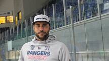 Bývalý brankář NHL Ondřej Pavelec se ve čtvrtek objevil v Ústí nad Labem.