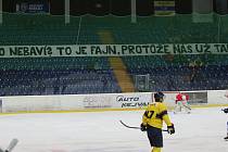 Fanoušci ústeckého Slovanu dali hokejistům najevo, co si myslí o jejich výkonech
