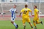 Utkání FK Ústí – FC Hlučín. Severočeši nakonec zvítězili 2:0 a dál vedou druholigovou soutěž.   