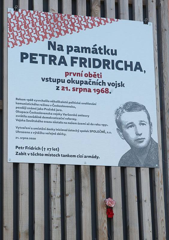 Srpen 1968 v Ústí, první obětí okupace se stal Petr Fridrich.