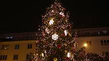 Vánoční strom na Lidickém náměstí v Ústí nad Labem